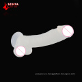 Transparente claro Dildos Realista silicona falso mujeres Vagina juguete de sexo anal (DYAST412mA-T)
